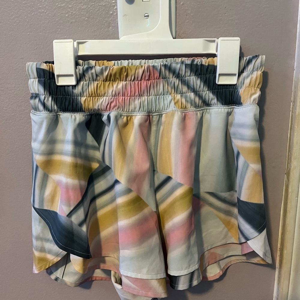 Calia Pink and Yellow Athletic Shorts Dynamic Design